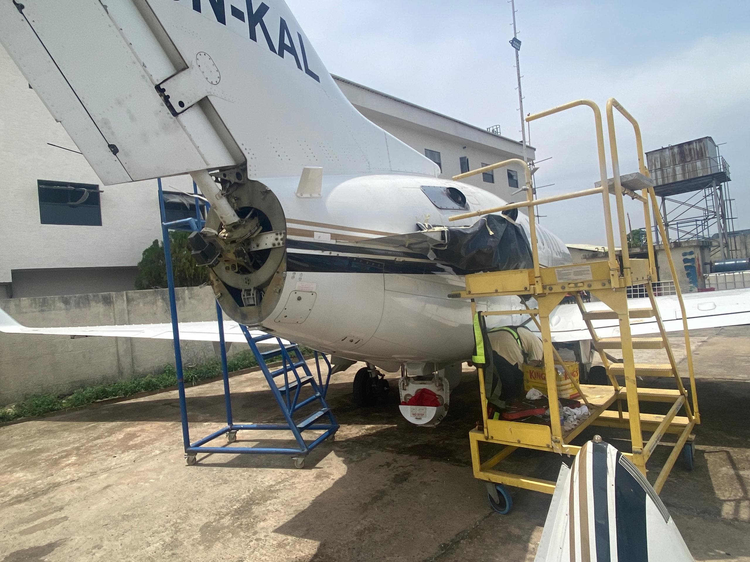 Aircraft Maintenance in Progress